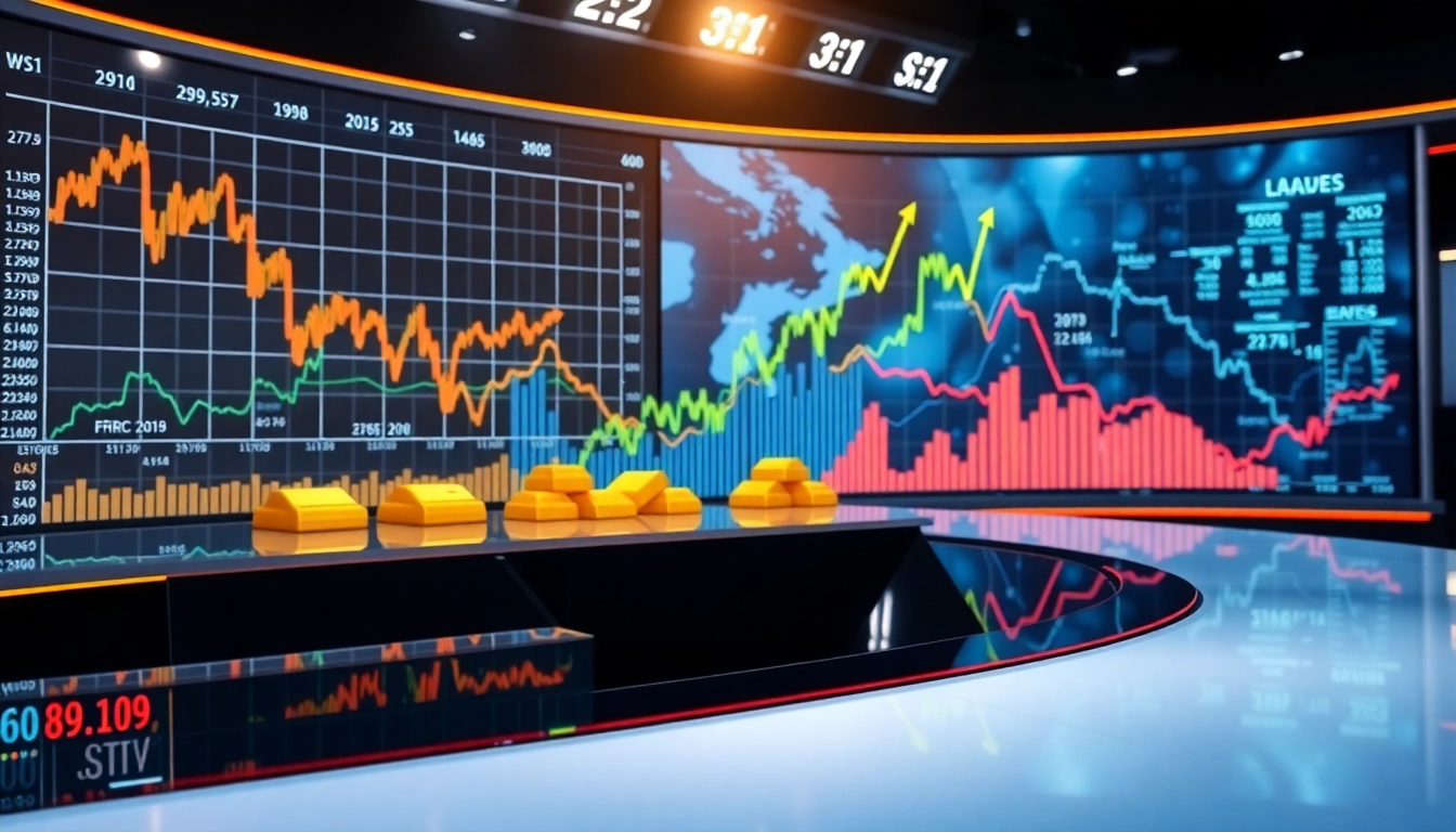 Investment News article showing rising stock charts and gold hitting new record levels for